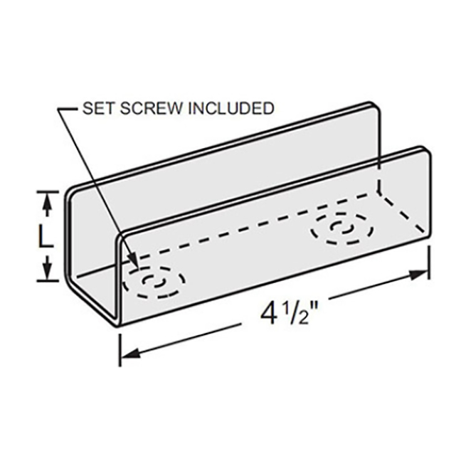 PeakSource S1623 Internal Splice Channel for 1" x 1-5/8" Strut