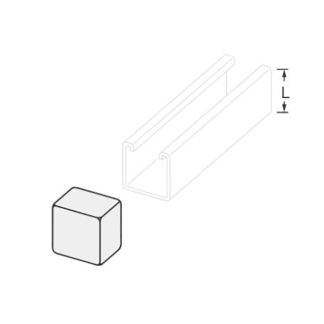 PeakSource S1790 Plastic End Cap 13/16" x 1-5/8" White