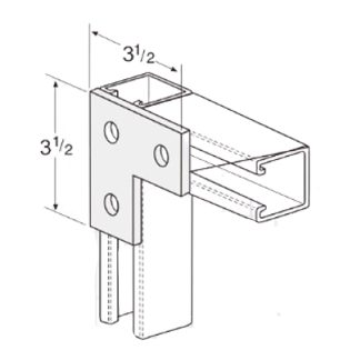 PeakSource S2022 90° 3-Hole Flat Corner Plate