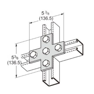 PeakSource S2026 5-Hole Cross Plate Electrogalvanized (EG) Steel