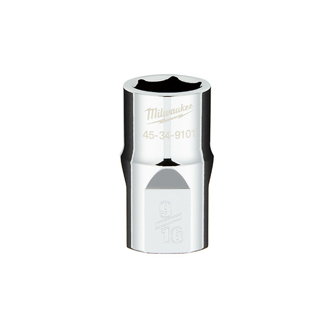 Milwaukee 45-34-9101 1/2" Drive 9/16" SAE 6-Point Standard Socket with FOUR FLAT Sides