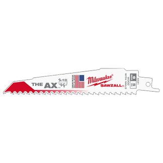 Milwaukee 48-01-7021 6" 5-TPI The AX Sawzall Blade 100-Pack