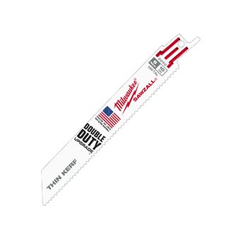 Milwaukee 48-01-7092 6" 10-TPI Metal Cutting Sawzall Blade for Sched-80 Pipe & Threaded Rod 100-Pack