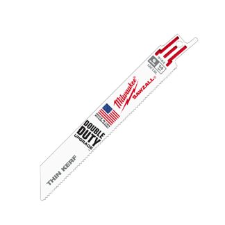 Milwaukee 48-01-7186 6" 24-TPI Metal Cutting Sawzall Blade for EMT/Tube|Duct/Sheet Metal 100-Pack