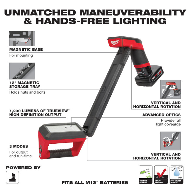 Milwaukee 2126-21XC M12 Underbody Light Kit