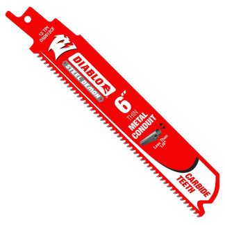 Diablo DS0612CFC 6" 12-TPI Carbide Reciprocating Saw Blade for Thin Metal Conduit 1pk