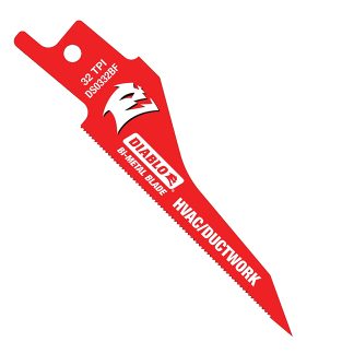 Diablo DS0332BF5 3-1/4" 32-TPI HVAC/Ductwork Bi-Metal Reciprocating Blade 5pk