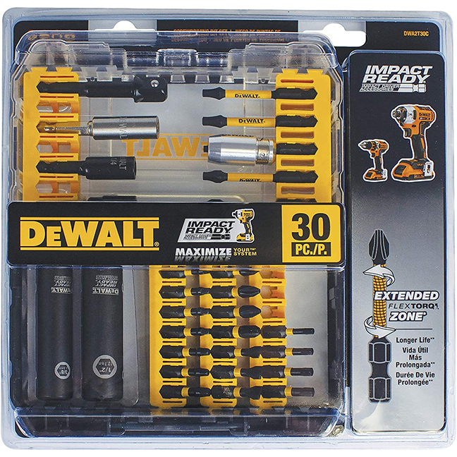 DeWalt DWA2T30C 30-Piece Flex Torq Hex Shank Impact Driver Bit Set