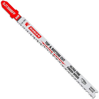 Diablo DJT308BFP5 4-5/8" 13 TPI Bi-Metal T-Shank Jig Saw Blades Ultra Fine Finish in Wood 5-Pack