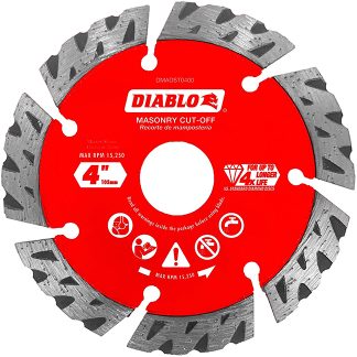 Diablo DMADST0400 4" Diamond Segmented Turbo Cut-Off Discs for Masonry