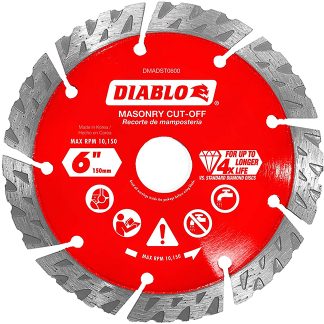 Diablo DMADST0600 6" Diamond Segmented Turbo Cut-Off Discs for Masonry