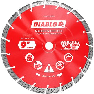 Diablo DMADST0900 9" Diamond Segmented Turbo Cut-Off Discs for Masonry
