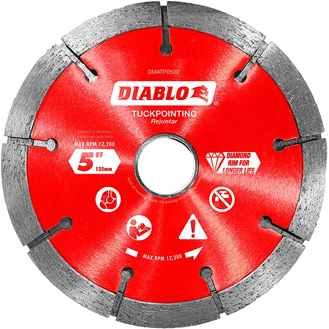 Diablo DMATP0500 5" Diamond Tuck Point Blade for Masonry