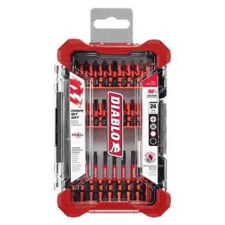 Diablo DSC-CMS24 Impact Strong Drive Bit Set 24-Piece