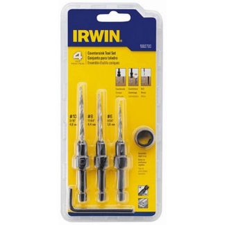 Irwin 1882793 Speedbor Countersink Wood Drill Bit 4-Piece