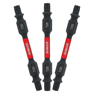 Diablo DDETV25-S3 2-1/2" Double-Ended Torx Drive Bit Assorted Pack 3Pk