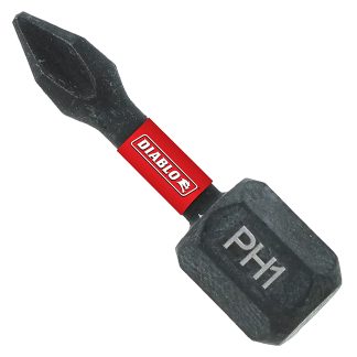Diablo DPH11P2 PH1 x 1" Phillips Drive Bits 2-Pk