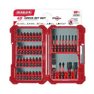 Diablo DSC-CMS45 Impact Strong Drive Bit Set 45-Piece
