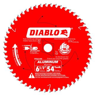 Diablo D0654N 6-1/2" x 54T x 5/8" Medium Aluminum Cutting Circular Saw Blade