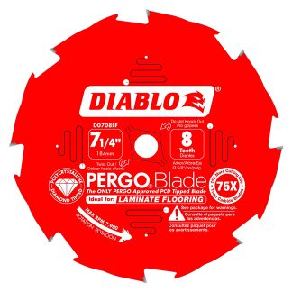 Diablo D0708LF 7-1/4" x 8T x 5/8" Pergo Laminate Flooring Circular Saw Blade