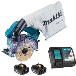 Makita DCC500TEX1 18V 5.0Ah LXT Brushless 5" Masonry Saw Kit with AWS