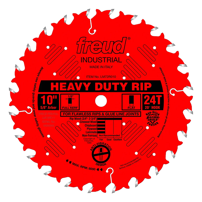 Freud LM72R010 10" x 24T x 5/8" Heavy-Duty Rip Saw Blade
