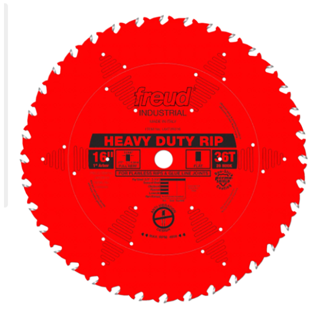 Freud LM72R016 16" x 36T x 1" Heavy-Duty Rip Blade