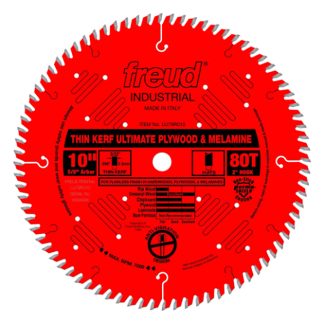 Freud LU79R010 10" x 80T x 5/8" Thin Kerf Ultimate Plywood & Melamine Blade