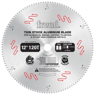 Freud LU90M012 12" x 120T x 1" Thin Aluminum & Non-Ferrous Metal Blade