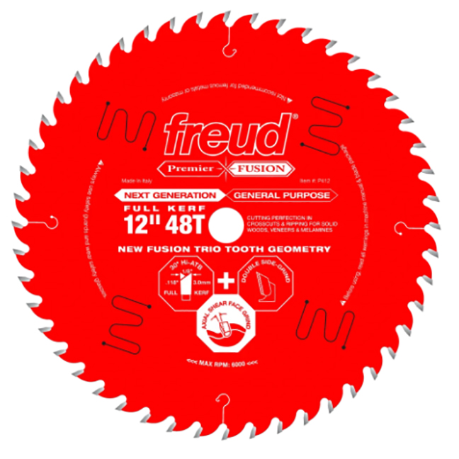 Freud P412 12" x 48T x 1" Next Generation General Purpose Saw Blade