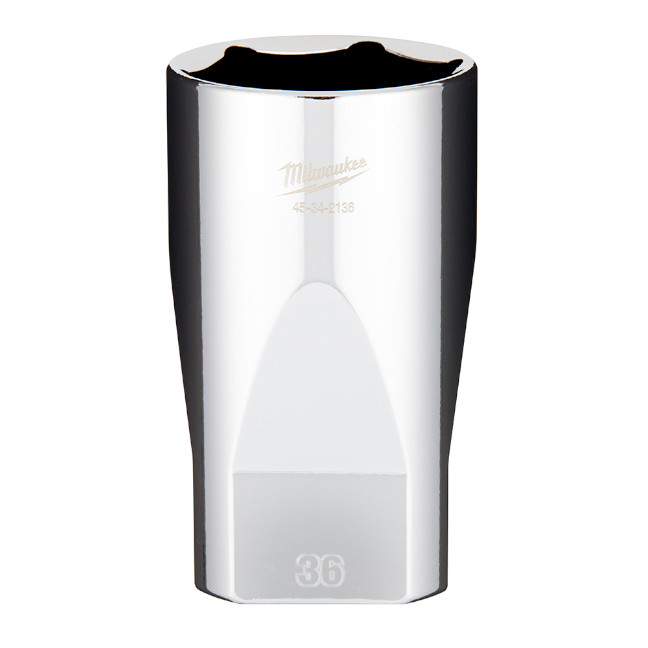 Milwaukee 45-34-2136 1/2" Drive 36mm Metric 6-Point Deep Socket with FOUR FLAT Sides