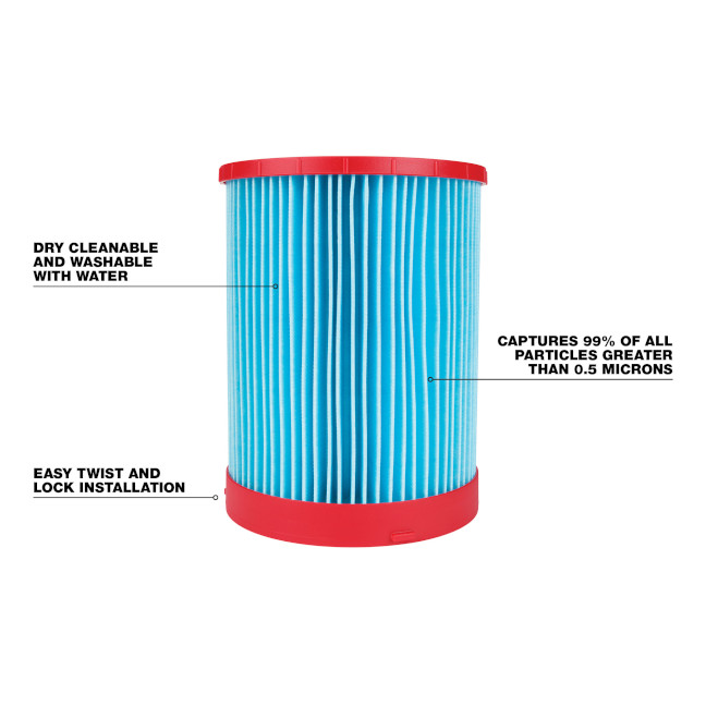 Milwaukee 49-90-1978 Large Wet/Dry Vacuum High Efficiency Filter - Image 2