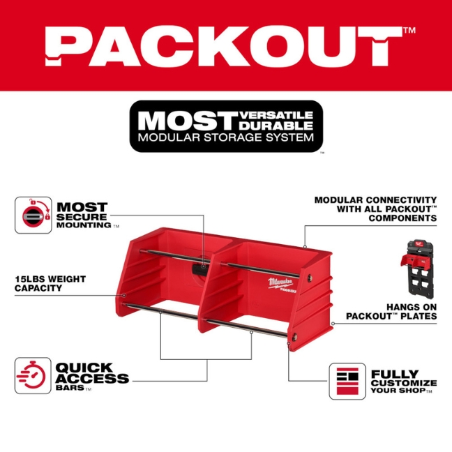 Milwaukee 48-22-8340 PACKOUT Tool Rack - Image 2