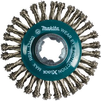 Makita D-72609 X‑LOCK 4‑1/2" Stainless Steel Stringer Bead Twist Wire Wheel