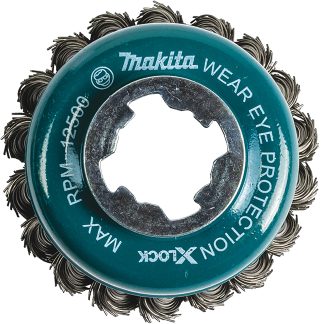 Makita D-72621 X-LOCK 3-1/8" Carbon Steel Knot Wire Cup Brush
