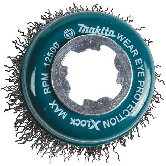 Makita D-72637 X‑LOCK 3" Carbon Steel Crimped Wire Cup Brush