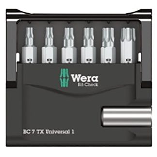 Wera 073404 Bit Check 7 TX Universal 1 SB Torx Driver Bits - 6pk Carded