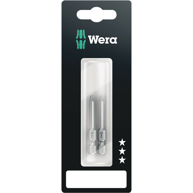 Wera 073720 867/4 Z SB TORX T10 x 2" Driver Bit - 2pk Carded