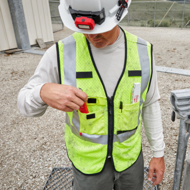 Milwaukee 5210 Series Hi-Viz CAT 1 Class 2 Mesh Tear-Away Safety Vest-Yellow/Green - Image 5