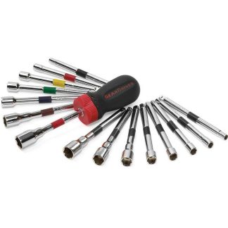 GearWrench 8916D SAE/Metric Ratcheting Nutdriver Set 16-Piece