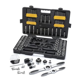 Gearwrench 82812 SAE/Metric Ratcheting Tap and Die Set 114-Piece