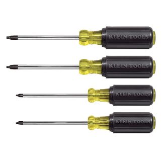 Klein 85664 Screwdriver Set, Square Recess, 4-Piece