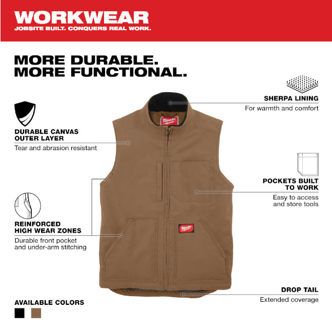 Milwaukee 801 Series Heavy-Duty Sherpa Lined Vest - Image 2