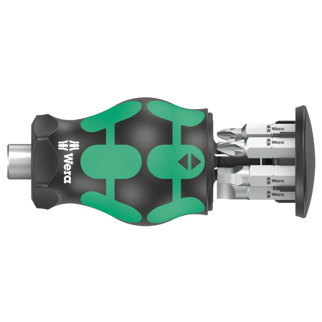 Wera 008878 Kraftform Kompakt Stubby 5 with PH/SQ/SL Bit Storage