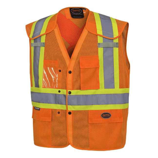 Pioneer Hi-Viz Drop Shoulder Mesh Safety Vest