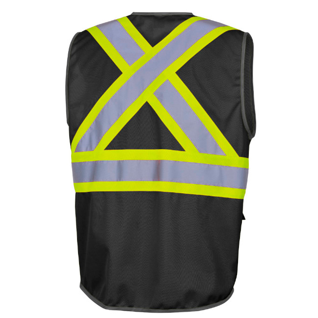 Pioneer 6959BK V1023870 Hi-Viz Premium Polyester Safety Vest-Black