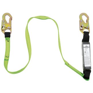 Peakworks SA-5400-6 V8104606 6FT Shock Absorbing Lanyard (110-220lb capacity) SP - Single Leg with Snap Hooks