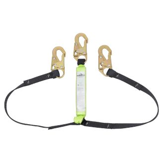 Peakworks SA-64000-6 V8104906 6FT Shock Absorbing Lanyard (200 - 350lb capacity) SP - Twin Leg with Snap Hooks