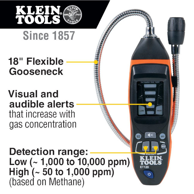 Klein ET120 Combustible Gas Leak Detector
