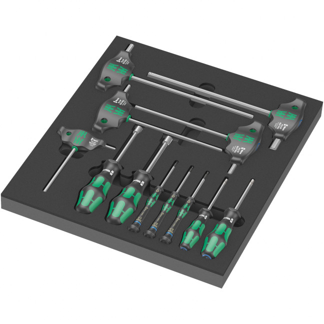 Wera 150104 9713 Foam Insert with Hex Screwdriver Set 1, 12-Piece